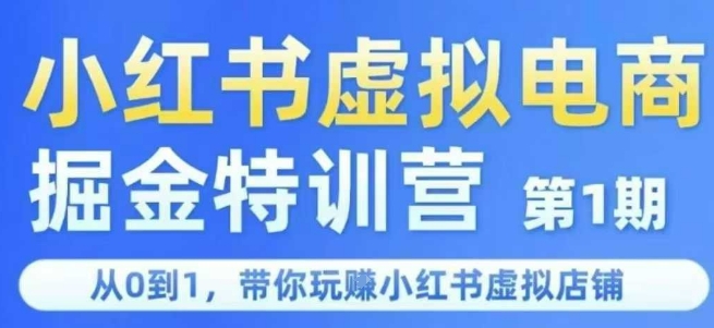 小红书虚拟电商掘金特训营第1期，从0到1，带你玩转小红书虚拟店铺-七量思维