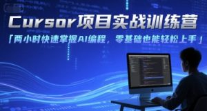 Cursor项目实战训练营,两小时快速掌握AI编程,零基础也能轻松上手-七量思维