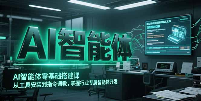AI智能体零基础搭建课，从工具安装到指令调教，掌握行业专属智能体开发…-七量思维