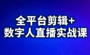 视频号、快手、抖音全平台剪辑+数字人直播实战课(更新6月)-七量思维