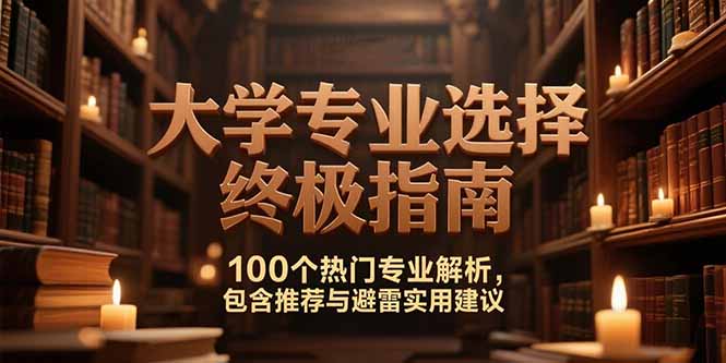 付费文：大学专业选择终极指南,100个热门专业解析,包含推荐与避雷实用建议-七量思维
