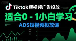 Tiktok短视频广告投放,适合0-1小白学习ADS短视频投放课-七量思维