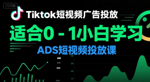 Tiktok短视频广告投放，适合0-1小白学习ADS短视频投放课-七量思维