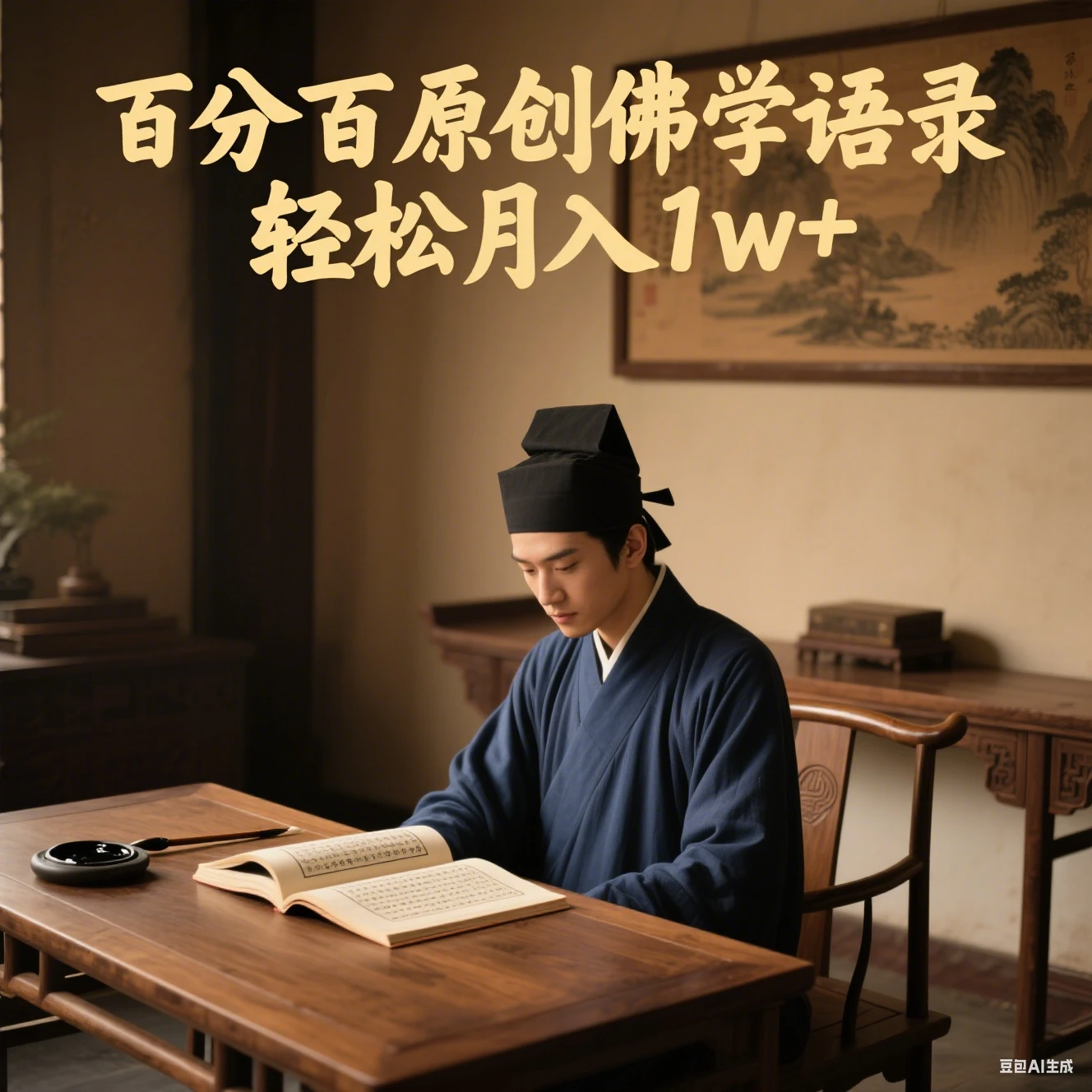 视频号佛学语录爆款新玩法，百分百原创视频每天1小时，轻松月入1w+-创业猫