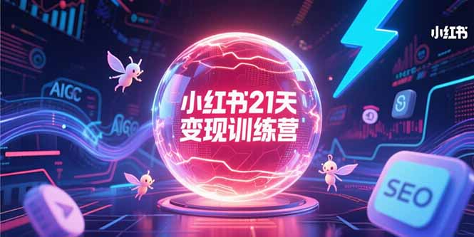 小红书21天变现训练营，AIGC工具高效应用，SEO优化核心技巧-七量思维