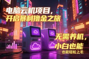 电脑云机项目 暴力撸金玩法，不需要养机 配置没有要求 单机100个窗口一…-七量思维