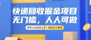 快递回收掘金项目，无门槛，人人可做，新手小白当天上手，轻松日入多张【揭秘】-七量思维