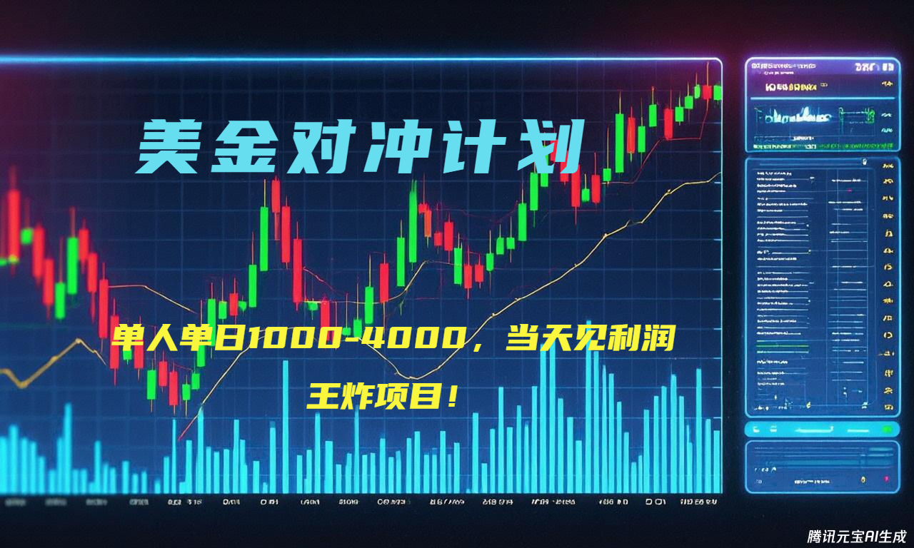 2025年最暴力项目“美金先登计划”最新最强对冲战法，每日实际收益1K-4K-七量思维