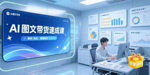 AI图文带货速成课，养号引流秘籍，爆款选品策略，美图制作全流程-七量思维