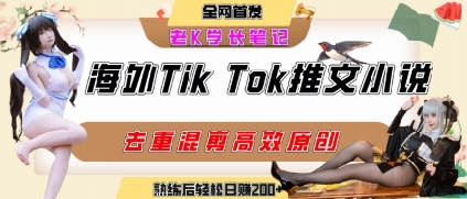 海外tiktok小说推文暴力项目，高停留率，高转化率，上手后一天搞顿饭钱不是问题-七量思维