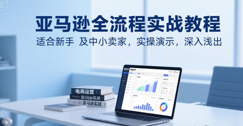 亚马逊全流程实战教程，适合新手及中小卖家，实操演示，深入浅出-七量思维