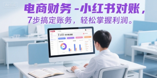 电商财务-小红书对账，7步搞定账务，轻松掌握利润-七量思维