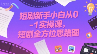 短剧新手小白从0-1实操课，短剧全方位思路图-七量思维