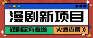 短剧新赛道—动漫短剧玩法，目前红利期月收益轻松达到6000+-七量思维