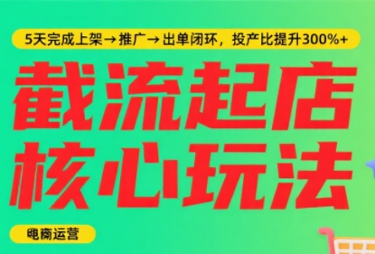 淘宝截流快速起店玩法，掌握暴力快速起店的流程-七量思维