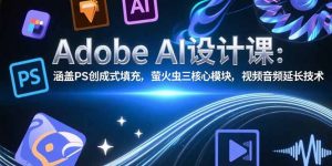Adobe AI设计课：涵盖PS创成式填充，萤火虫三核心模块，视频音频延长技术-七量思维