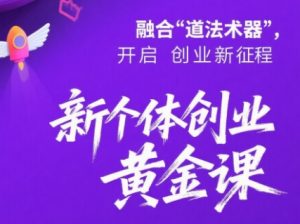 新个体创业黄金课:道法术器四维抢占2025红利-七量思维
