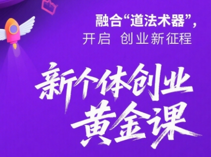 新个体创业黄金课：道法术器四维抢占2025红利-七量思维