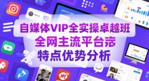 自媒体VIP全实操卓越班，全网主流平台特点优势分析-七量思维