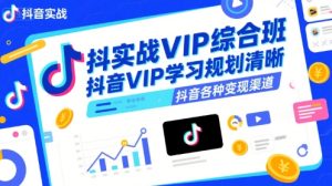 抖音实战VIP综合班，抖音VIP学习规划请晰抖音各种变现渠道-七量思维