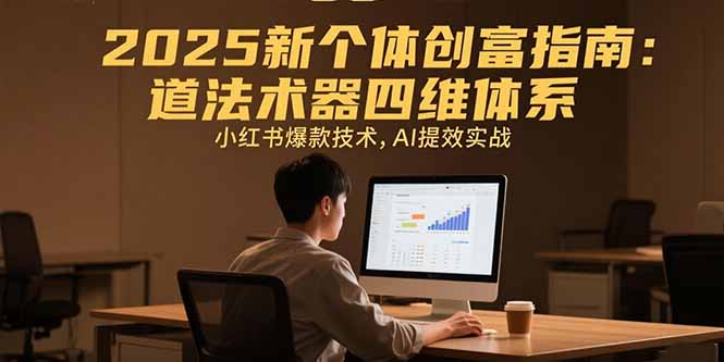 2025新个体创富指南：道法术器四维体系，小红书爆款技术，AI提效实战-七量思维