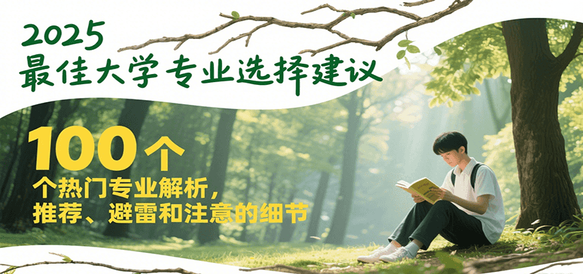 2025最佳大学专业选择建议，100个热门专业解析，推荐、避雷和注意的细节-七量思维