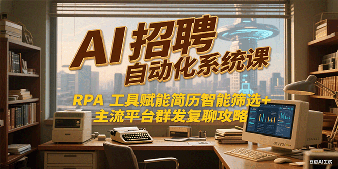 AI招聘自动化系统课，RPA工具赋能简历智能筛选+主流平台群发复聊全攻略-七量思维