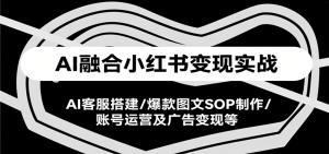 AI融合小红书变现实战课,AI客服搭建/爆款图文SOP制作/账号运营及广告变现等-七量思维