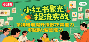 小红书聚光投流实战,系统学习提升投放决策能力和团队运营能力-七量思维