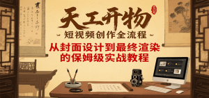 天工开物短视频创作全流程,从封面设计到最终渲染的保姆级实战教程-七量思维