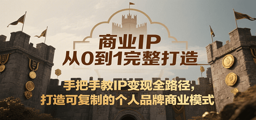 商业IP从0到1完整打造，手把手教IP变现全路径，打造可复制的个人品牌商业模式-七量思维