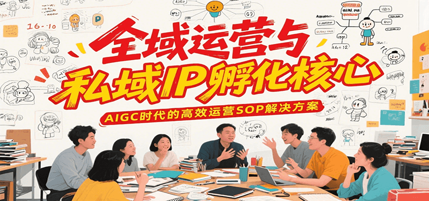 全域运营与私域IP孵化核心，AIGC时代的高效运营SOP解决方案-七量思维