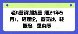 老A营销训练营(更25年7月)，轻理论，重实战，轻概念，重本质-七量思维