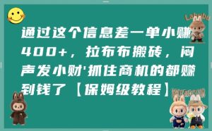 通过这个信息差一单小挣4张+,拉布布搬砖,闷声发小财抓住商机的都挣到钱了【保姆级教程】-七量思维