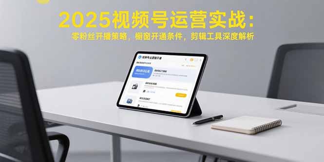 2025视频号运营实战：零粉丝开播策略，橱窗开通条件，剪辑工具深度解析-七量思维