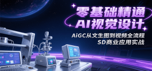 零基础精通AI视觉设计,AiGC从文生图到视频全流程,SD商业应用实战-七量思维