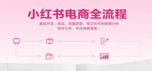 小红书电商全流程,基础开店、选品、流量获取、笔记创作到数据分析、供应商管理等-七量思维