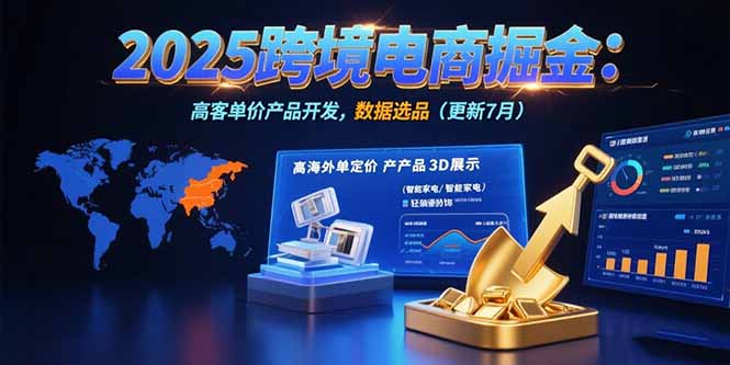2025跨境电商掘金：蓝海市场定位，高客单价产品开发，数据选品(更新7月-七量思维