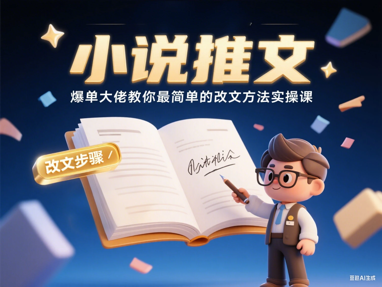 小说推文  爆单大佬教你最简单的改文方法实操课-七量思维