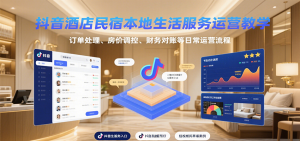 抖音酒店民宿本地生活服务运营教学,订单处理、房价调控、财务对账等日常运营流程-七量思维