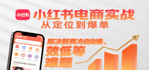 小红书电商实战，从定位到爆单解决新商冷启动难、变现效率低等难题-七量思维