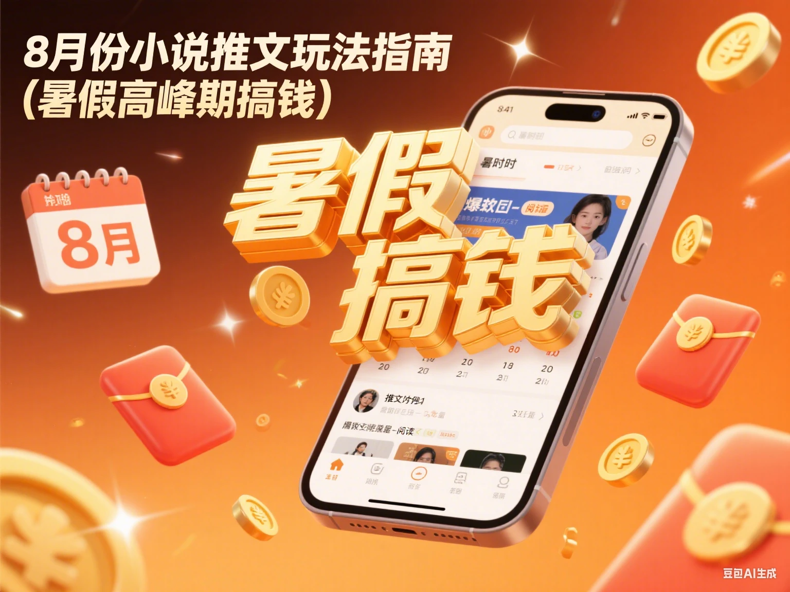 8月份小说推文玩法指南（暑假高峰期搞钱）-七量思维