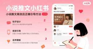 小说推文小红书高转化引导方法实操课,小说推文高效且正确引导方法-七量思维