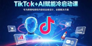 TikTok+AI赋能冷启动课:专为跨境电商和内容创业者设计,全套解决方案-七量思维