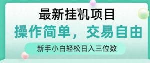 最新挂G项目，操作简单，交易自由，人人可上手，新手小白轻松日入三位数【揭秘】-七量思维