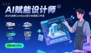 AI赋能设计师, 2025全新comfyui设计全流程工作流 ,室内-建筑-景观-美术,零基础直接上手-七量思维