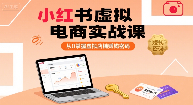 小红书虚拟电商实战课，从0掌握虚拟店铺賺钱密码(更新)-七量思维