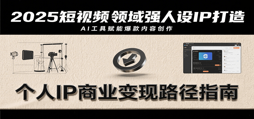 2025短视频领域强人设IP打造，结合爆款案例与AI工具应用，从个人出镜到商业成交转化-七量思维