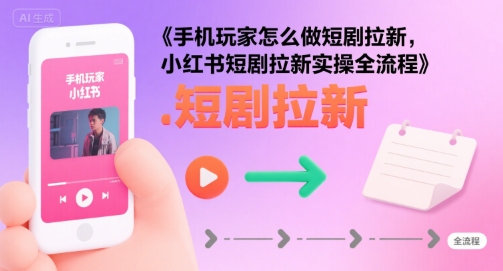 手机玩家怎么做短剧拉新，小红书短剧拉新实操全流程-七量思维
