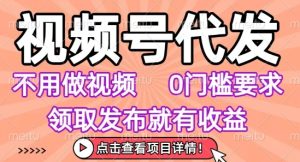 视频号代发,不用剪辑不用做视频,0门槛要求,领取发布就有收益,任务没有无上限,小白轻松上手【揭秘】-七量思维